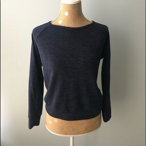 Forever 21 Shimmery Navy Longsleeve